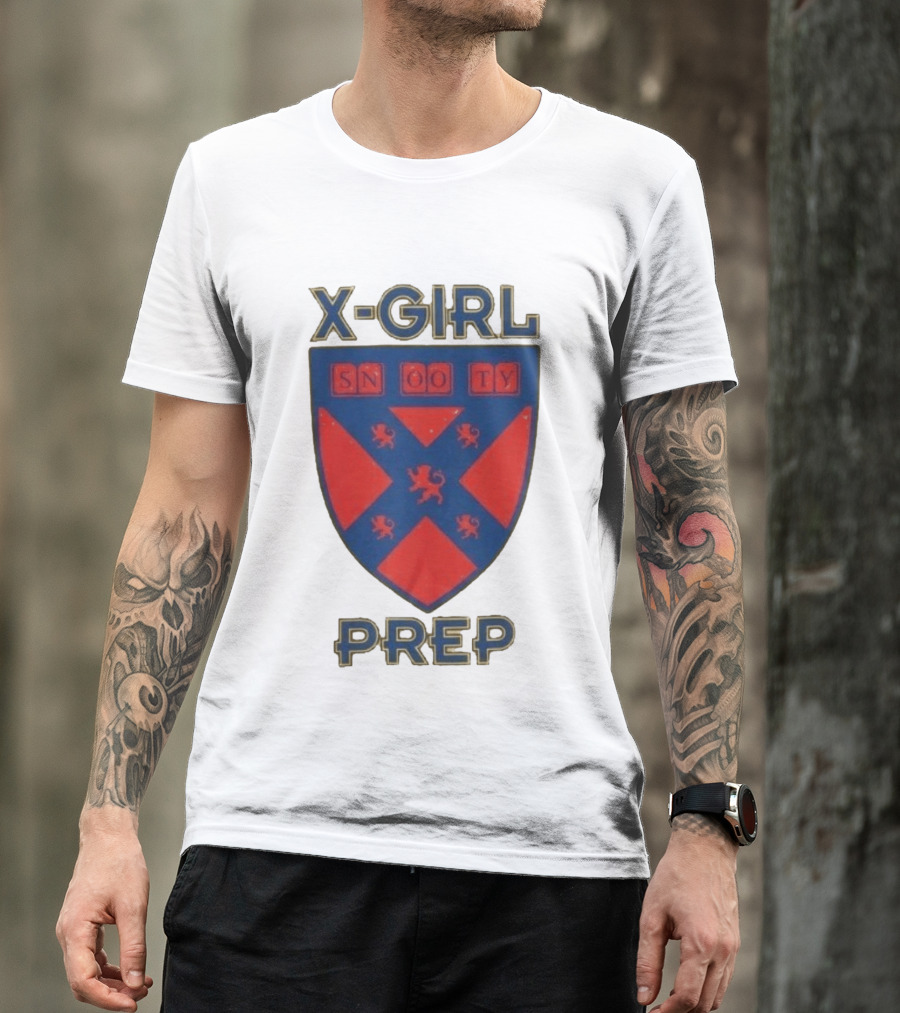 X Girl Prep Snooty Shield Emblem Lions T-Shirt