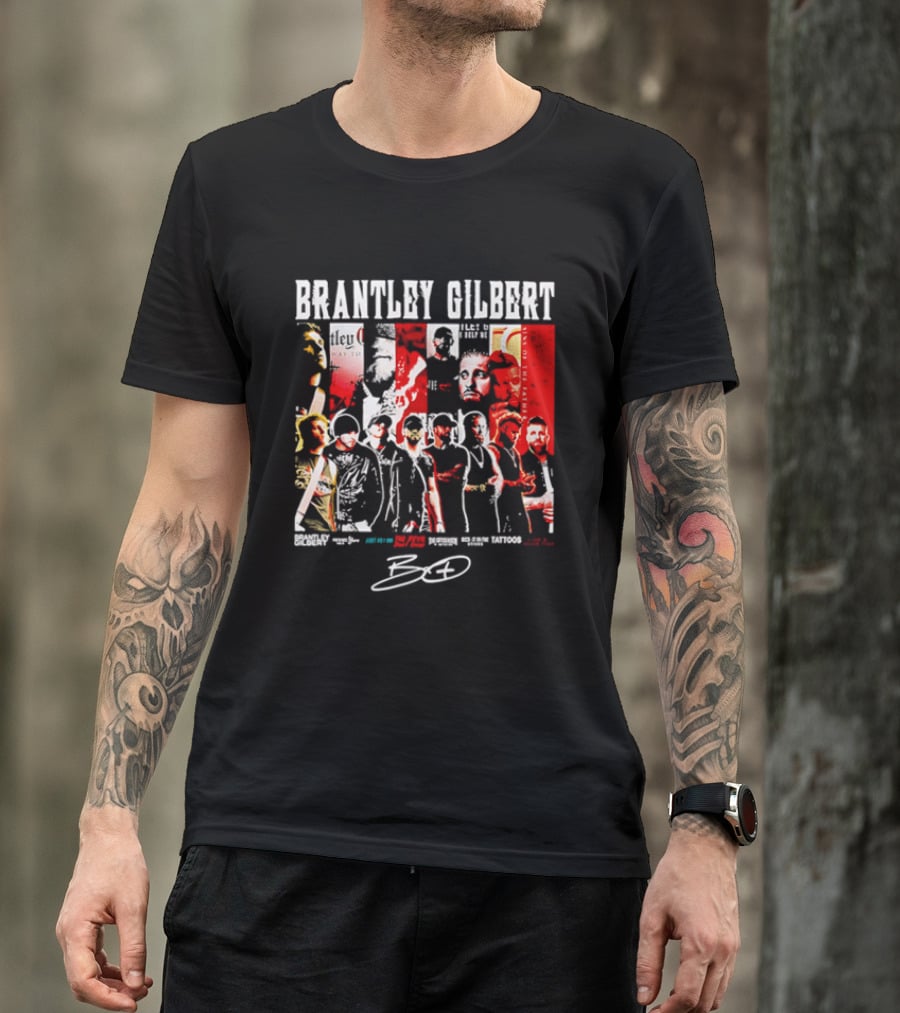 Brantley Gilbert Live Tour Band Sins Of The Father The Devil Don't Sleep Signature T-Shirt