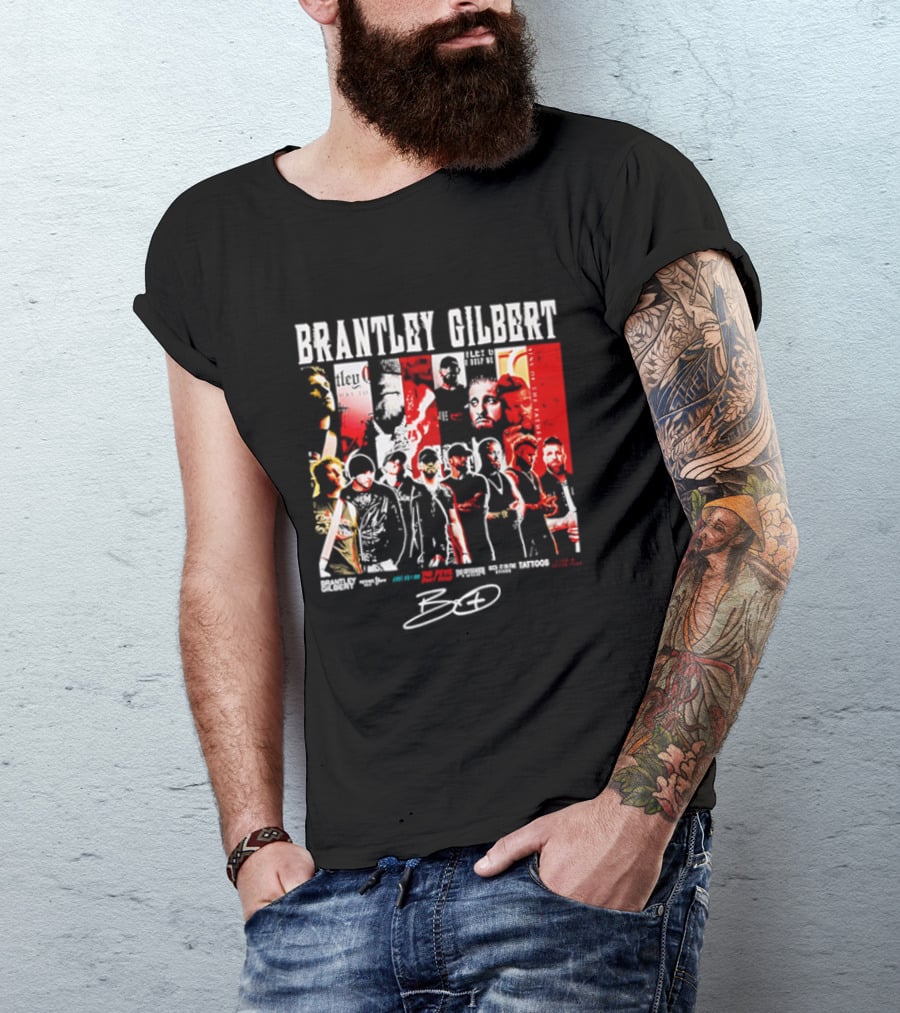 Brantley Gilbert Live Tour Band Sins Of The Father The Devil Don't Sleep Signature T-Shirt