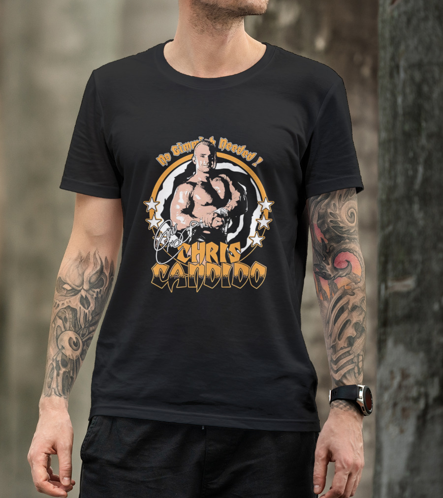 Chris Candido No Gimmicks Needed Stars Circle T-Shirt