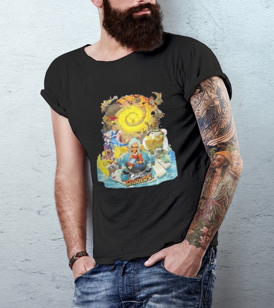 Splatoon Raiders Dive Deep Adventure With Iconic Characters And Vibrant Ocean Themes T-Shirt