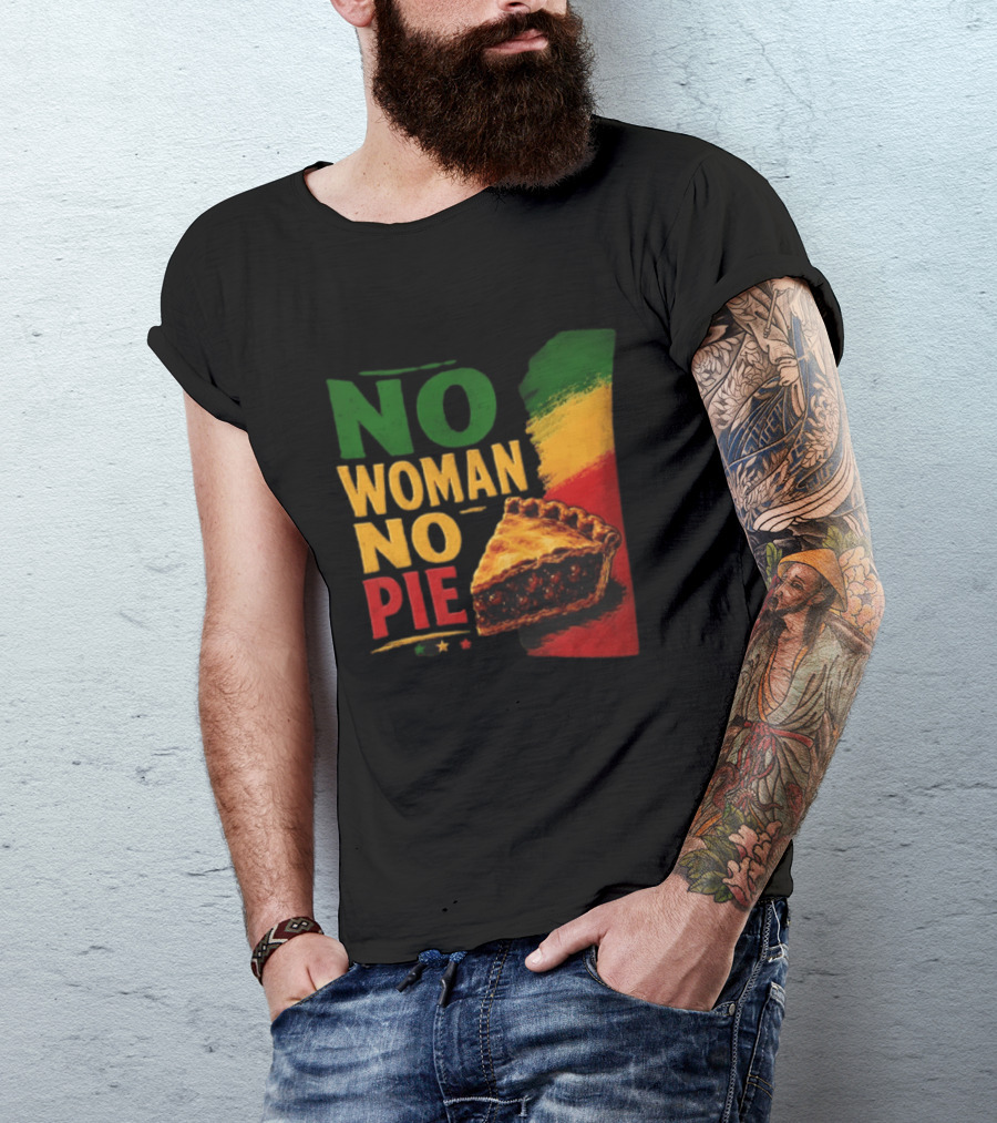 No Woman No Pie Cherry Pastry Rasta T-Shirt