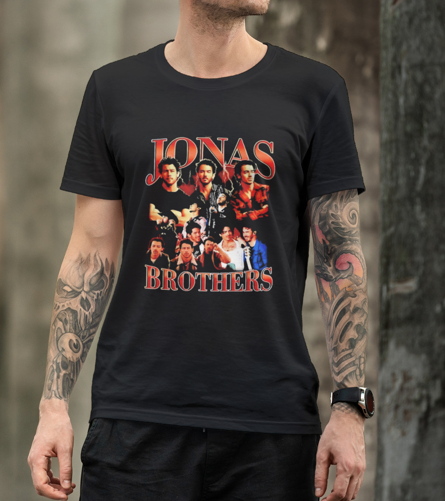 Jonas Brothers Tour Collage Fans Classic Compilation T-Shirt