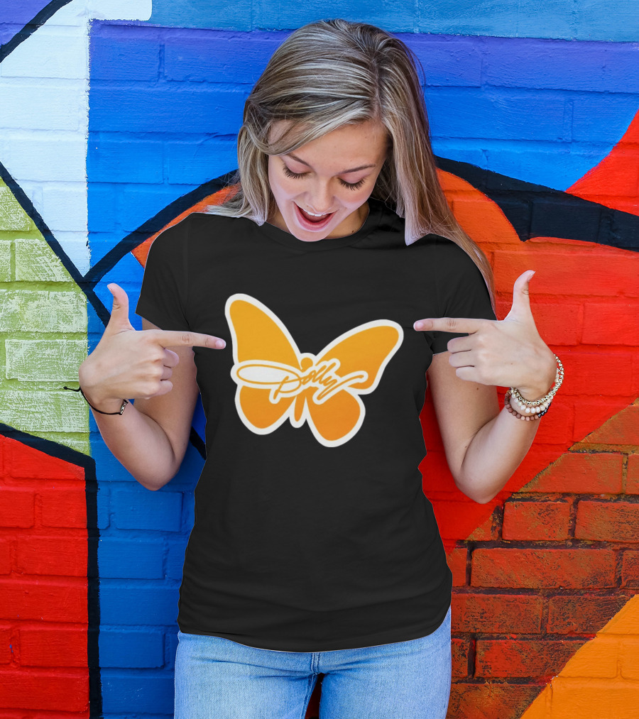 Tennessee Dolly Parton Butterfly Heritage Football T-Shirt