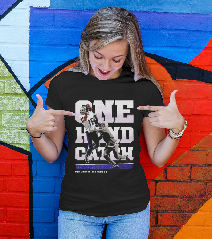 One Hand Catch Justin Jefferson Minnesota T-Shirt