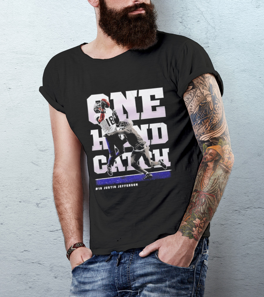 One Hand Catch Justin Jefferson Minnesota T-Shirt