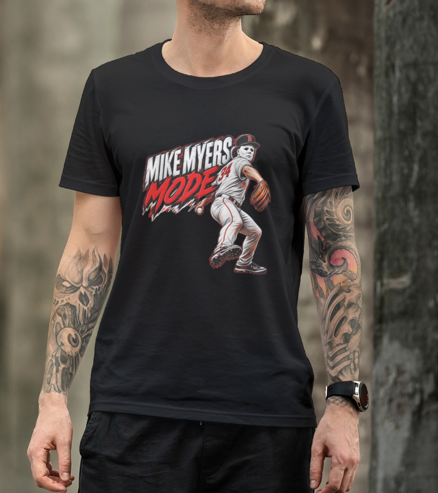 Mike Myers Mode Boston Red Sox Halloween Baseball 34 T-Shirt