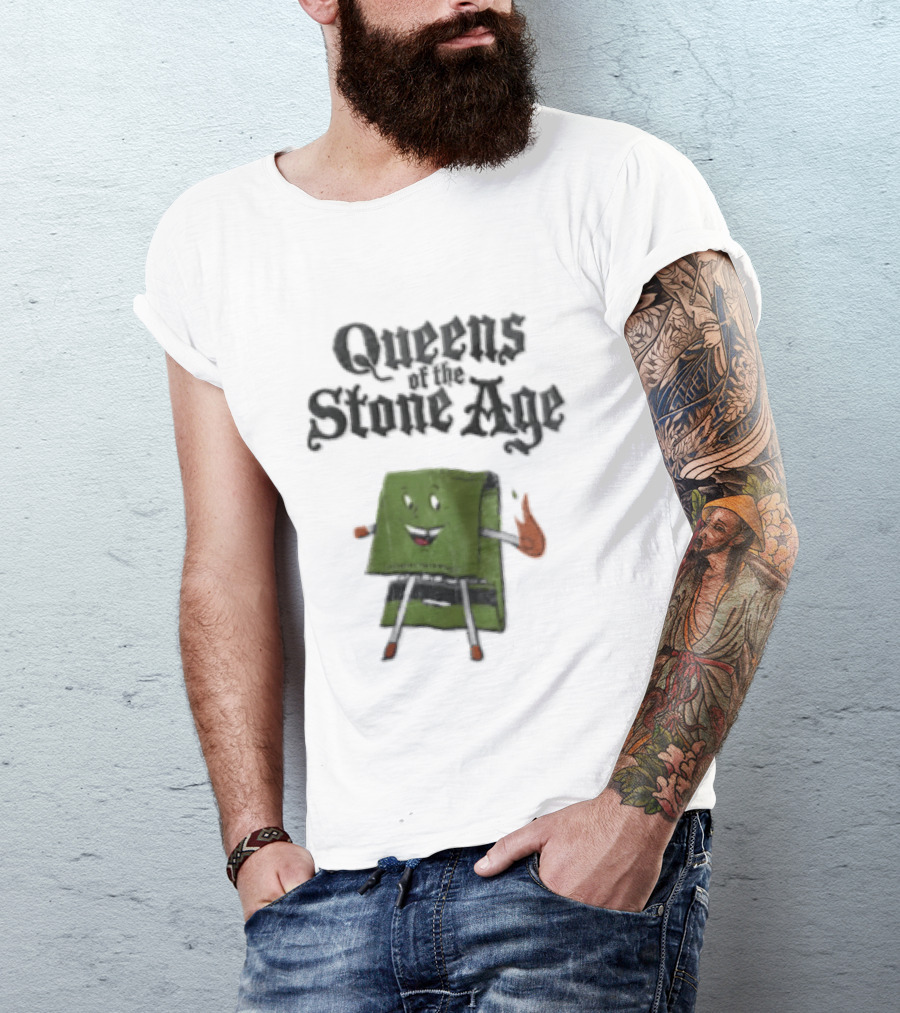 Queens Of The Stone Age Cartoon Matchbook Flame T-Shirt