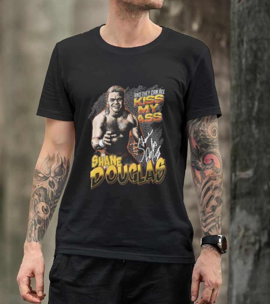 Shane Douglas Kiss My Ass Signature Iconic Franchise Wrestling T-Shirt