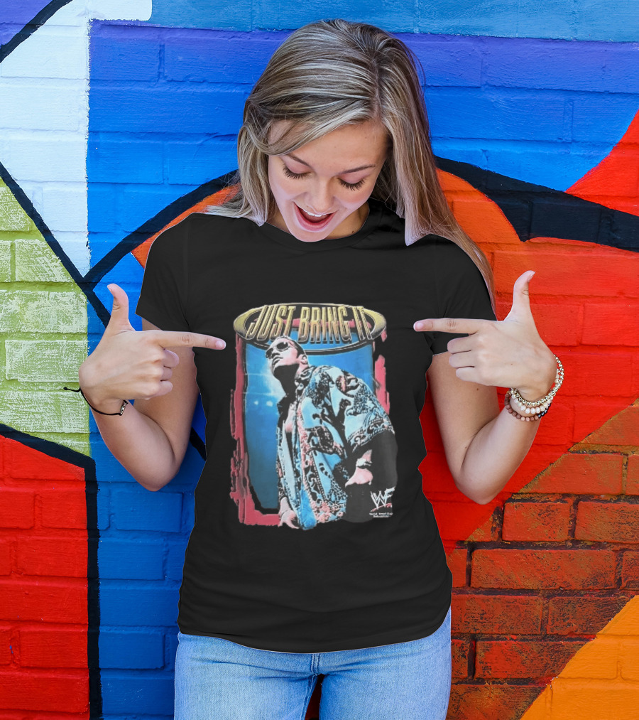 World Wrestling Federation Just Bring It Dwayne The Rock Johnson Sunglasses T-Shirt