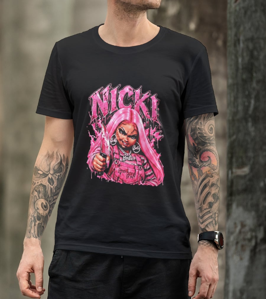 Nicki Chucky Barbie Good Guys Pink Halloween 2026 T-Shirt