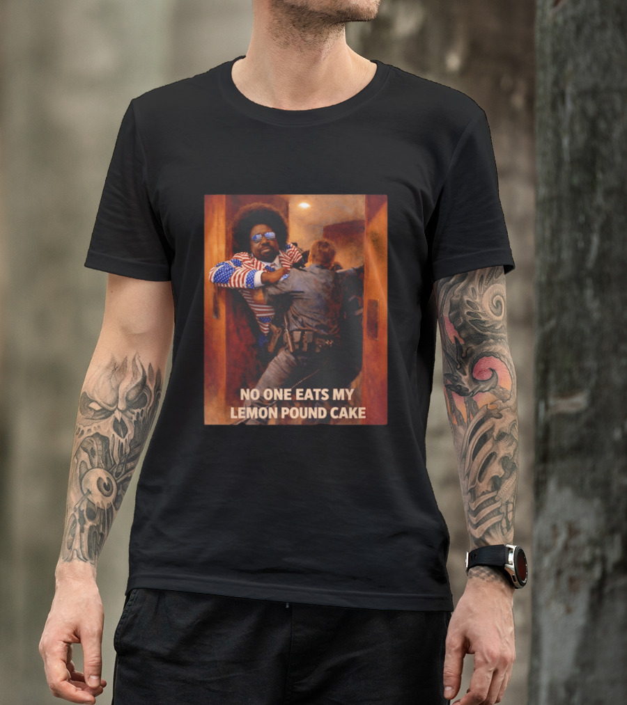 NO ONE EATS MY LEMON POUND CAKE Funny Comedy Scene With Patriotic Outfit T-Shirt
