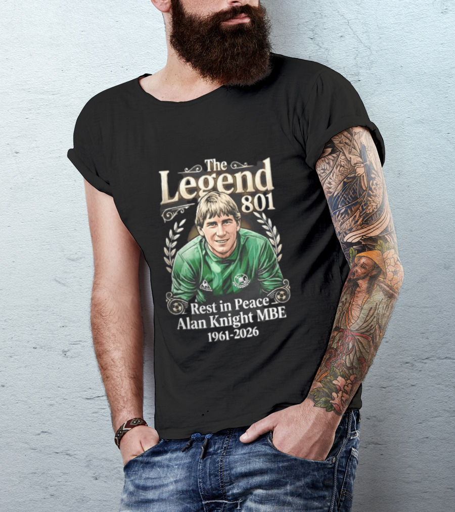 Portsmouth FC The Legend 801 Alan Knight MBE 1961 2026 Goalkeeper Laurel Wreath T-Shirt