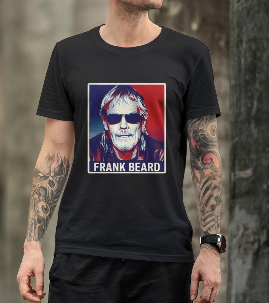Frank Beard Vintage Rocker Sunglasses T-Shirt