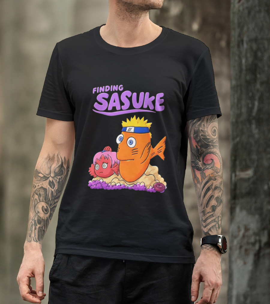 Finding Sasuke With Naruto And Nemo Crossover Adventure T-Shirt