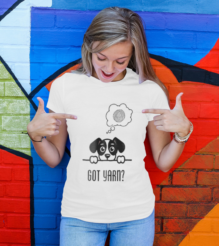 Got Yarn Puppy Dog Dreaming Of Yarn Ball T-Shirt