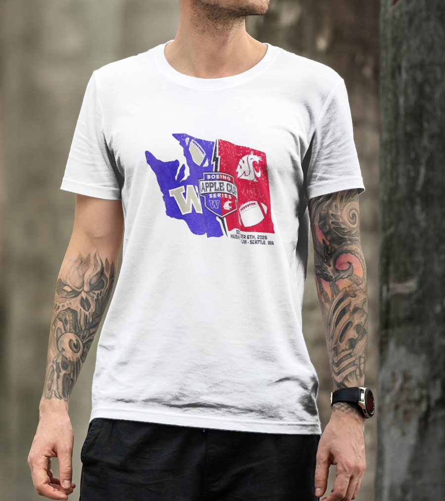 Boeing Apple Cup Series Washington Huskies Vs Cougars Sept 6th 2026 Seattle WA T-Shirt