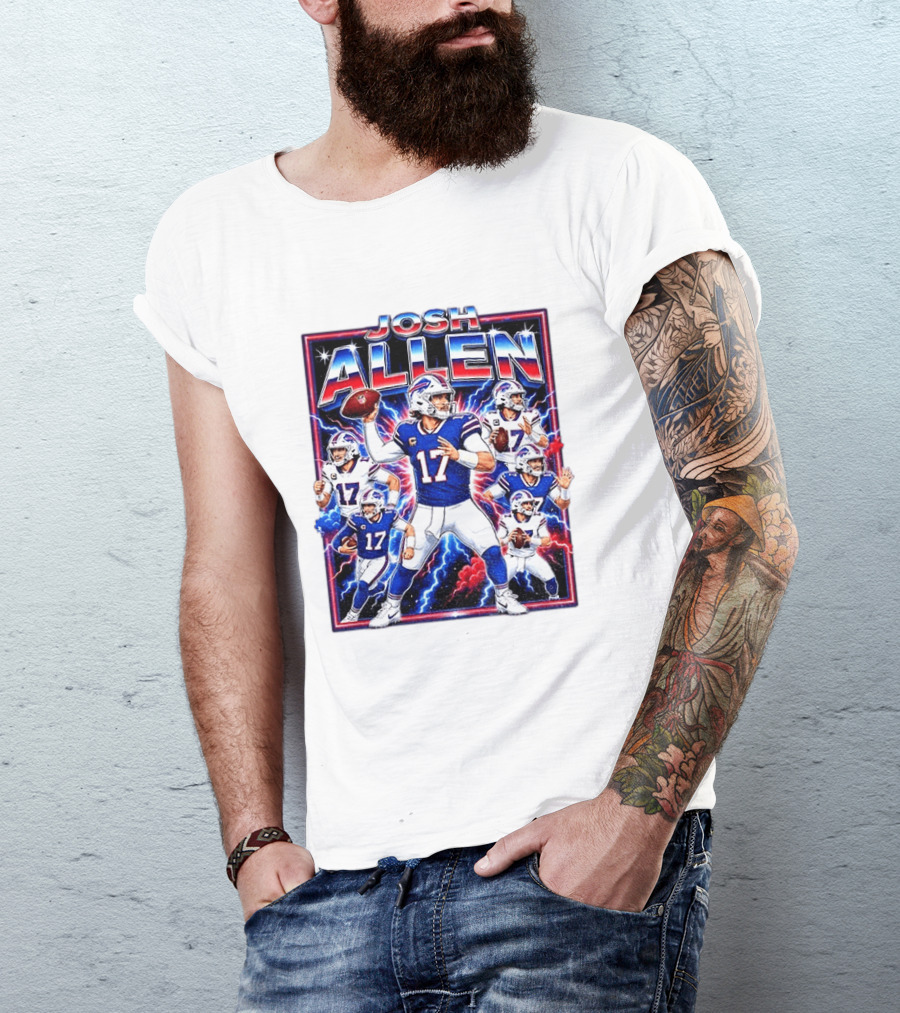 Josh Allen Buffalo Bills Galactic Storm Quarterback 17 T-Shirt
