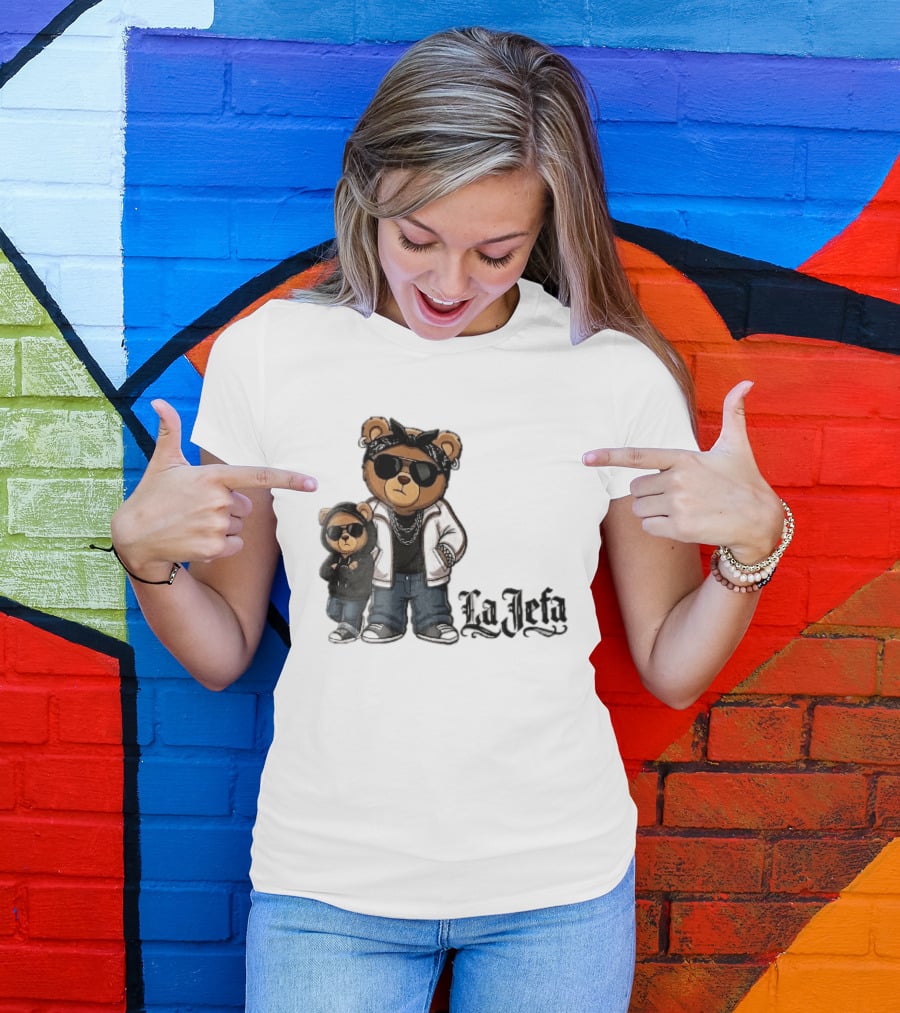 La Jefa Gangster Bears With Bandanas And Sunglasses T-Shirt