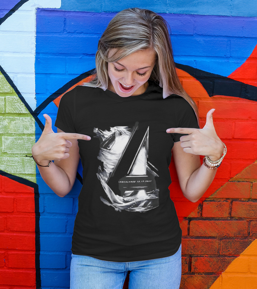 Avengers Apocalypse 12.17.2027 Tower Monochrome T-Shirt