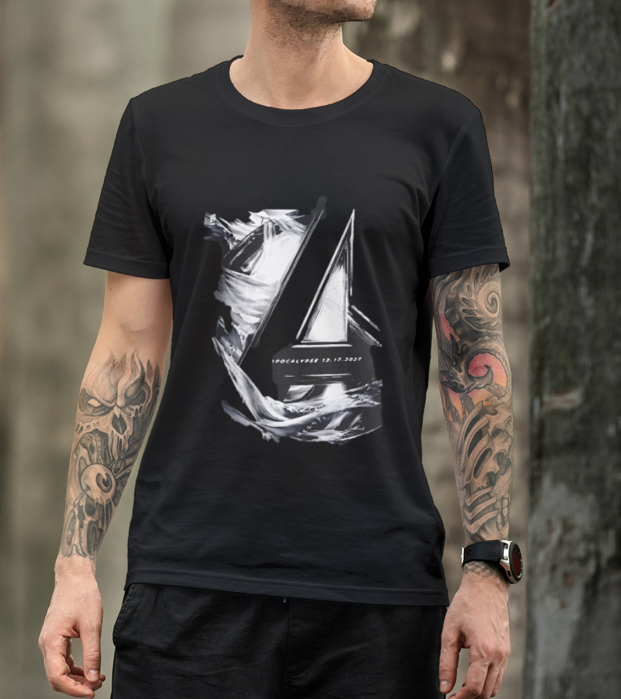 Avengers Apocalypse 12.17.2027 Tower Monochrome T-Shirt