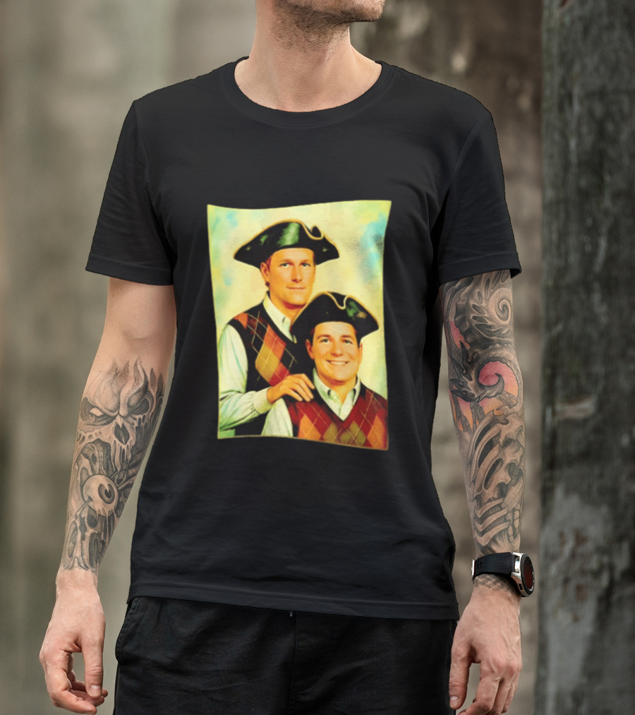 Bill Belichick Tom Brady New England Patriots Colonial Style Historical T-Shirt