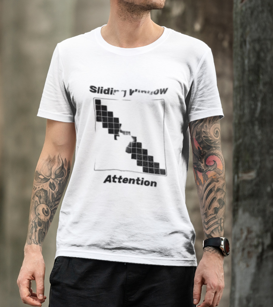Sliding Window Attention Mechanism Diagram T-Shirt