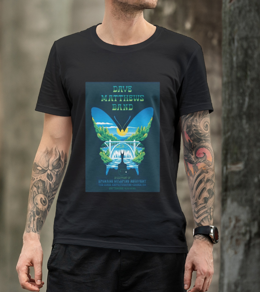 Dave Matthews Band Gorge Amphitheatre George WA September 4 6 2026 Spokane Wildfire Recovery T-Shirt
