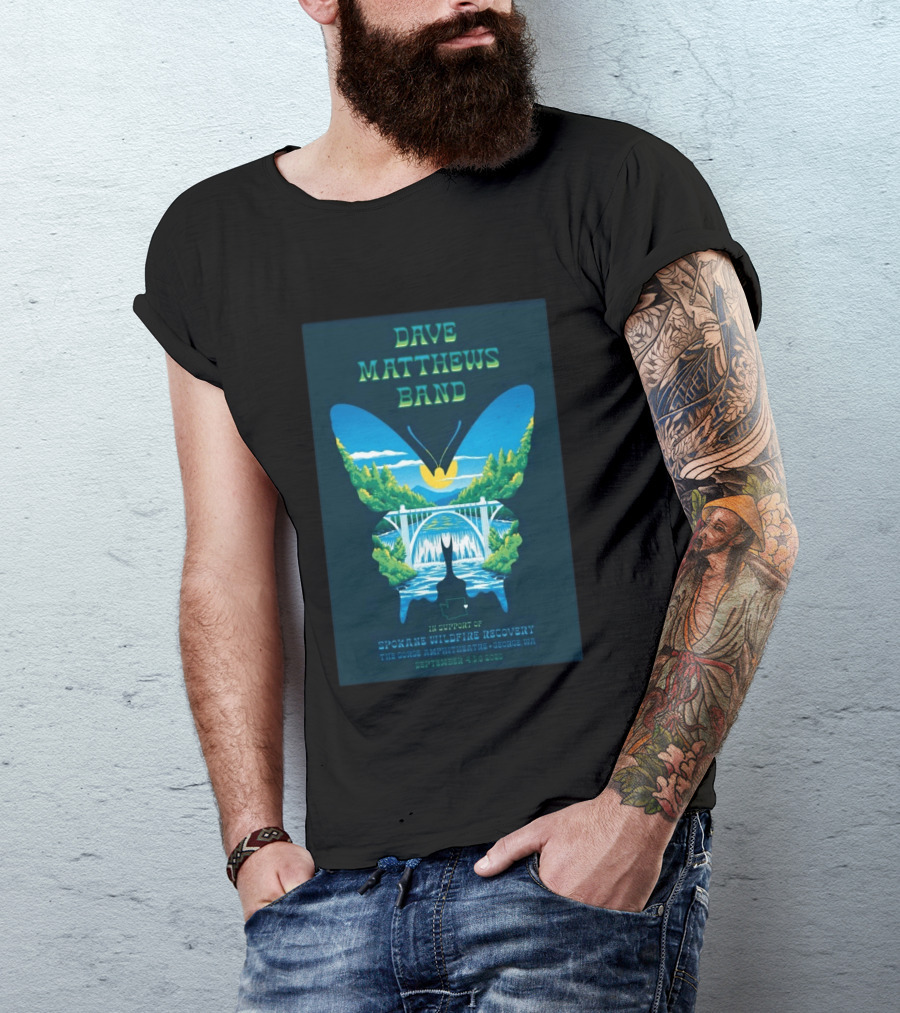 Dave Matthews Band Gorge Amphitheatre George WA September 4 6 2026 Spokane Wildfire Recovery T-Shirt