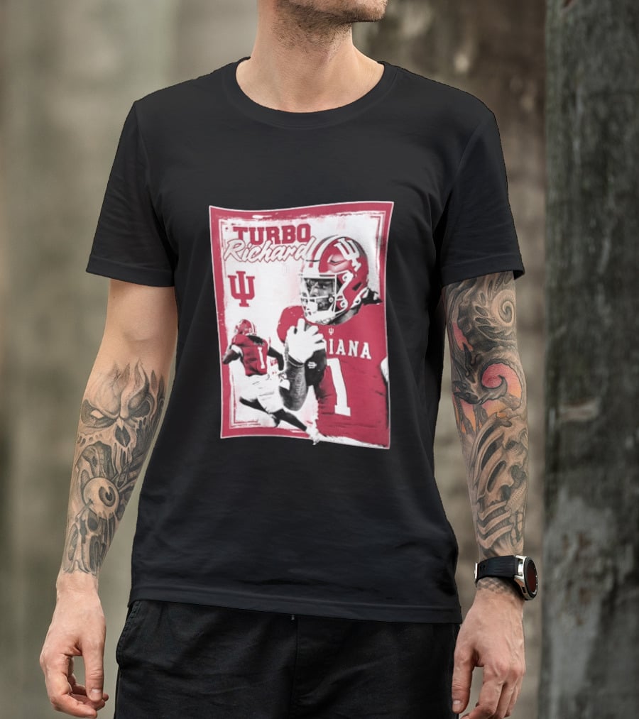 Indiana Hoosiers Turbo Richard #1 Football Powerhouse T-Shirt