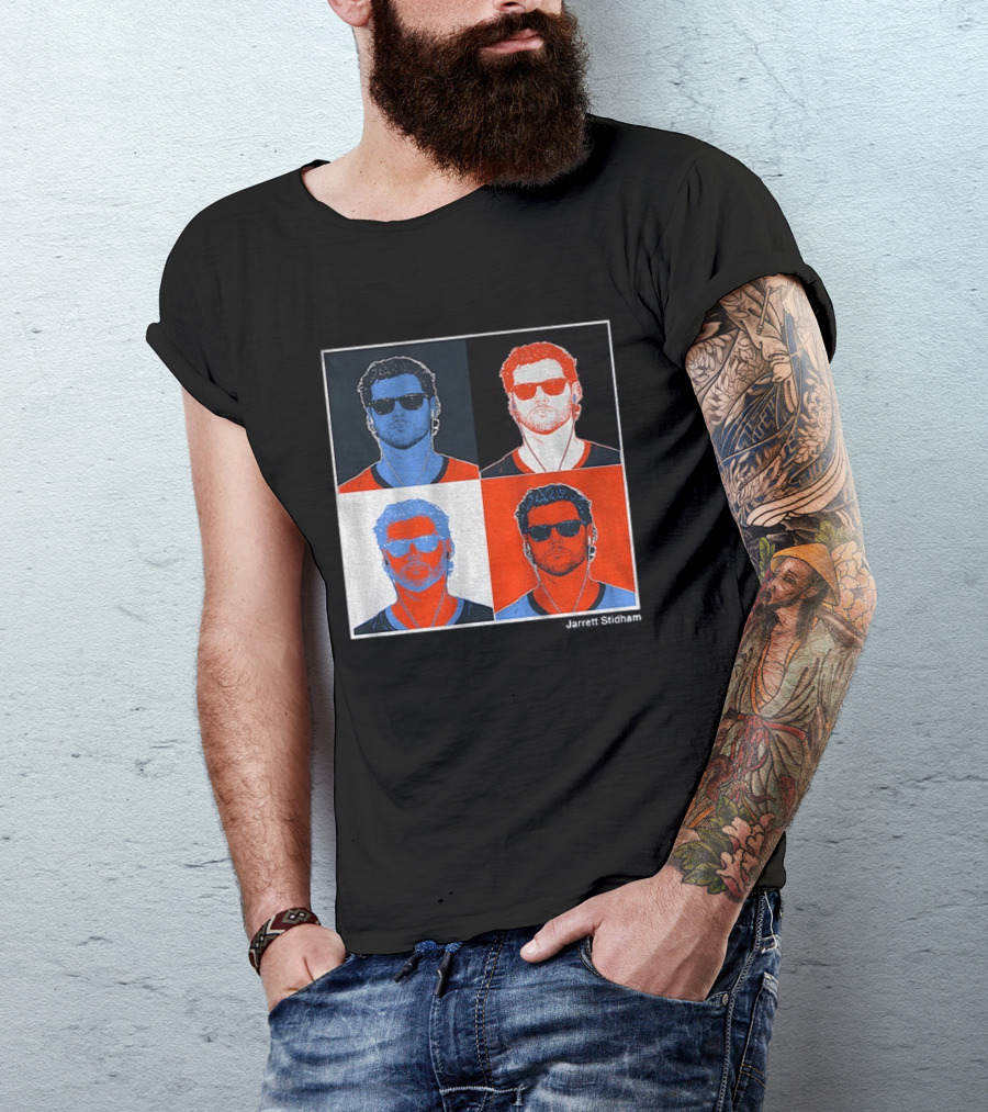 Jarrett Stidham Pop Art Denver Broncos Football Player T-Shirt
