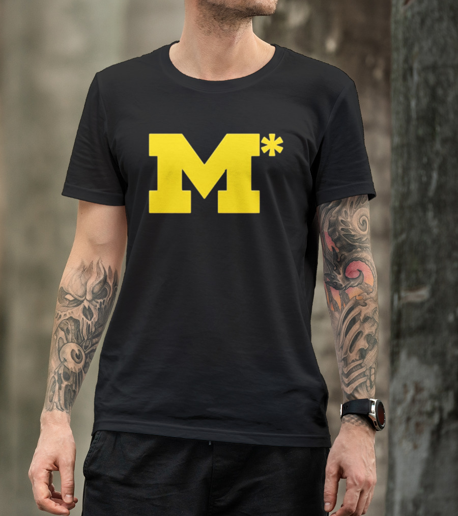 Michigan Wolverines M Asterisk 0.01 Seconds T-Shirt