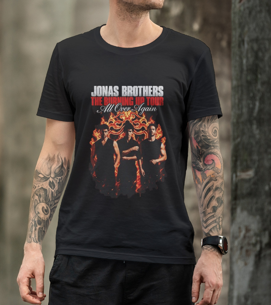 Jonas Brothers Burning Up Tour All Over Again 2026 Music Concert T-Shirt