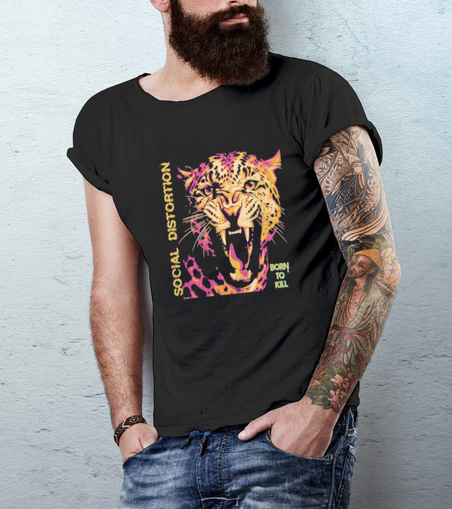 Social Distortion Born To Kill Roaring Leopard 2026 North American Tour T-Shirt