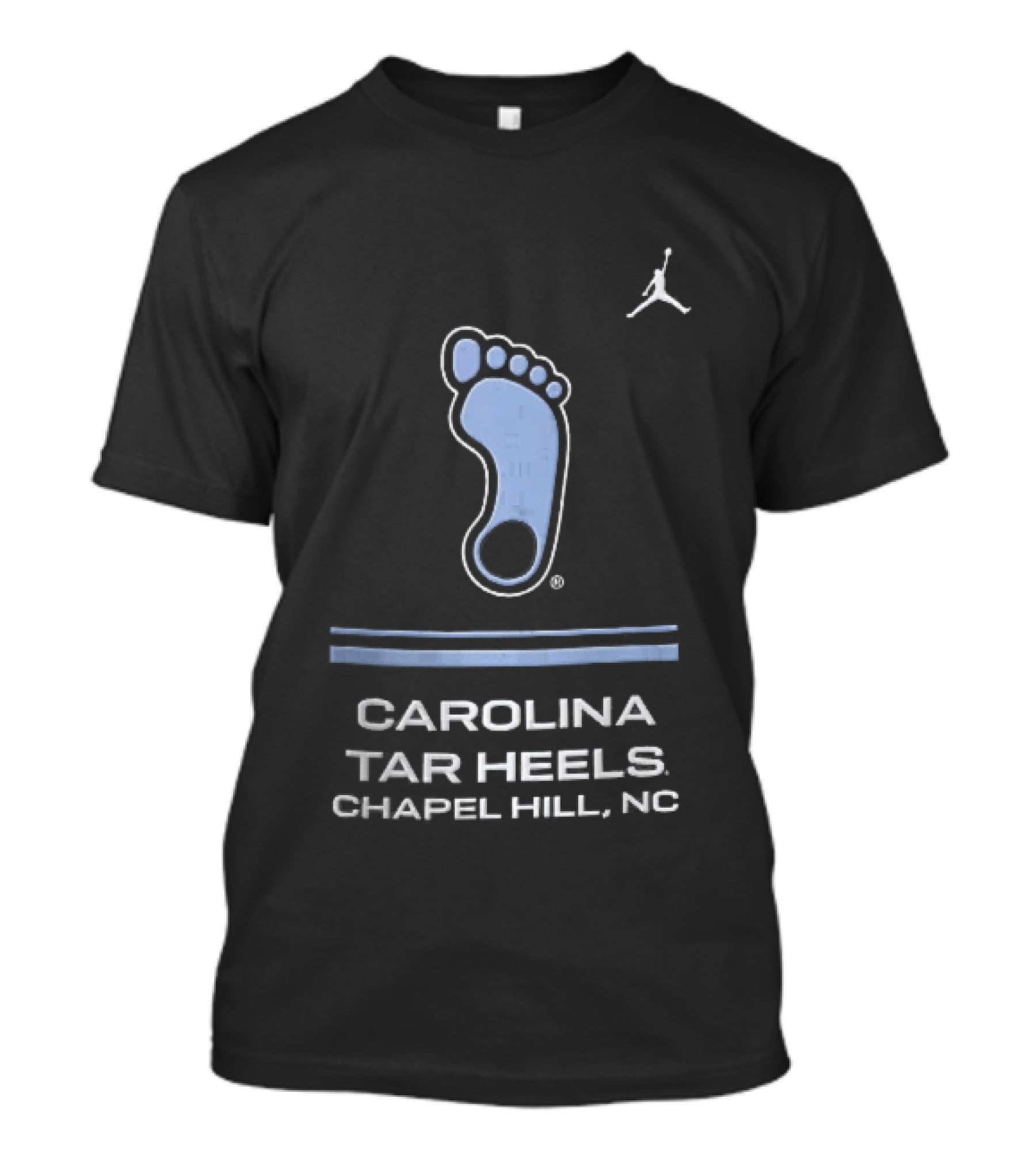 Carolina Tar Heels Chapel Hill NC Foot Horizontal Lines Jordan T-Shirt