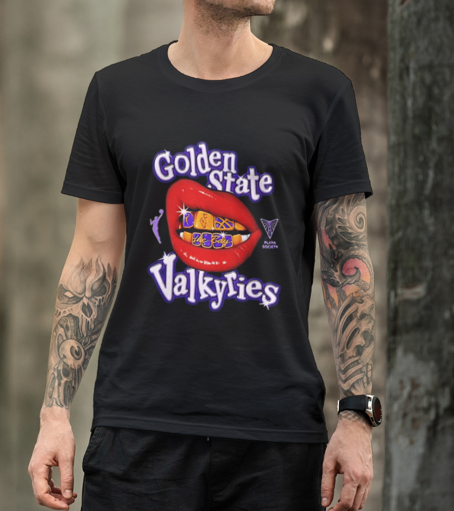 Golden State Valkyries The Bay Playa Society Lip T-Shirt