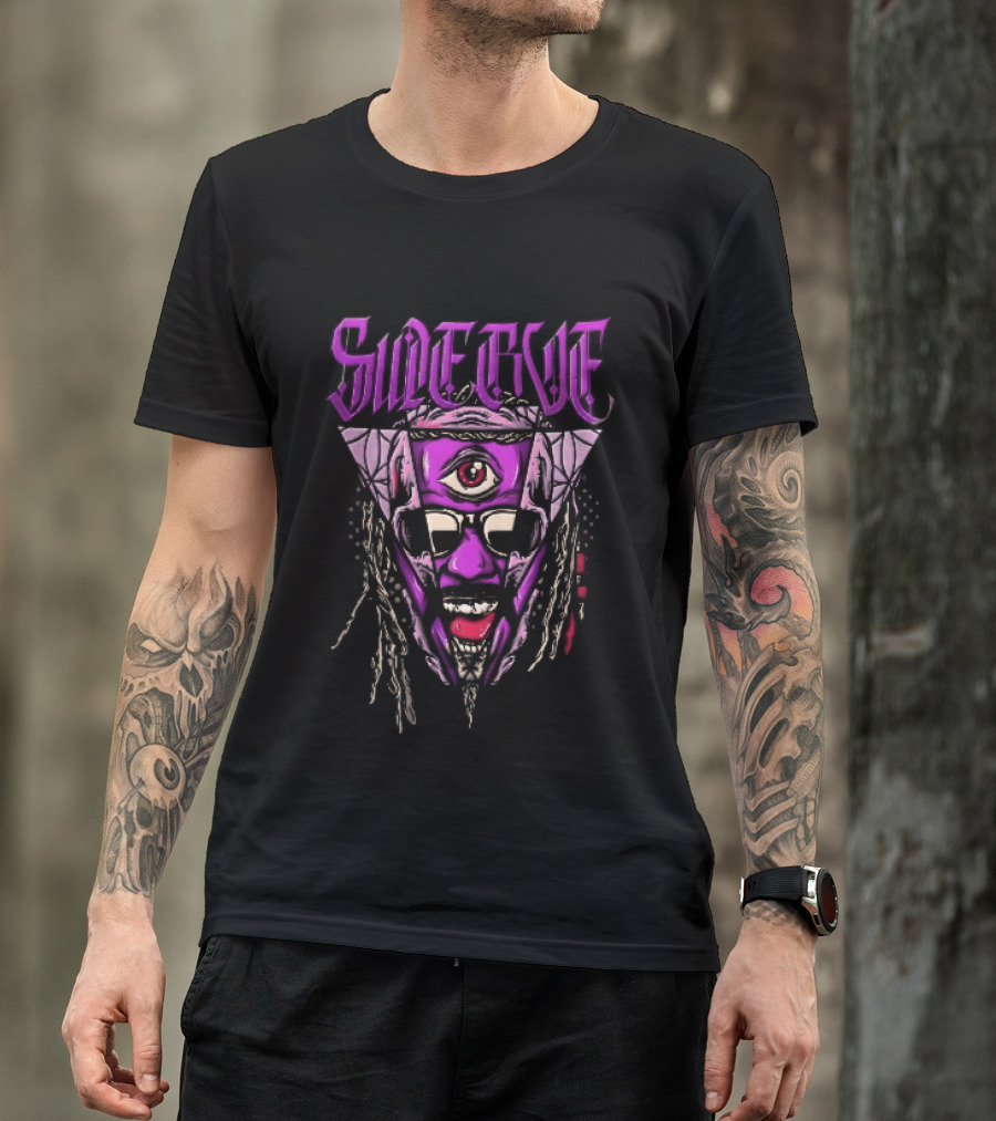 Swerve Psychedelic Third Eye Skull Dreadlocks Sunglasses T-Shirt