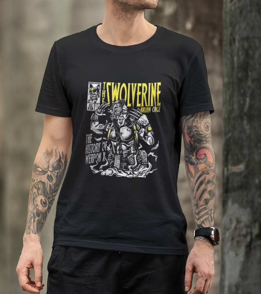 Swolverine Brian Cage History Of Weapon X Muscular Cyborg Claws Comic Cover T-Shirt