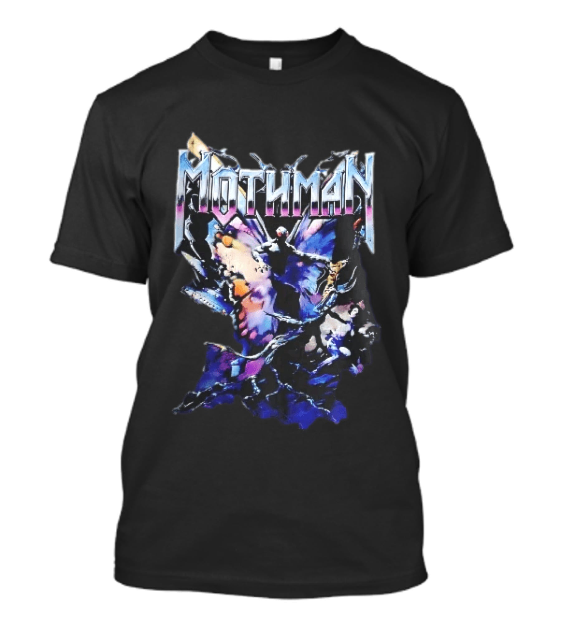 Mothman Glowing Red Eyes Giant Wings Heavy Metal UFO T-Shirt