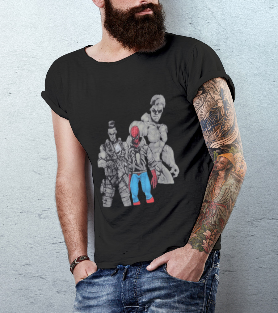 Spider Man The Punisher Hulk Brand New Day Heroes T-Shirt