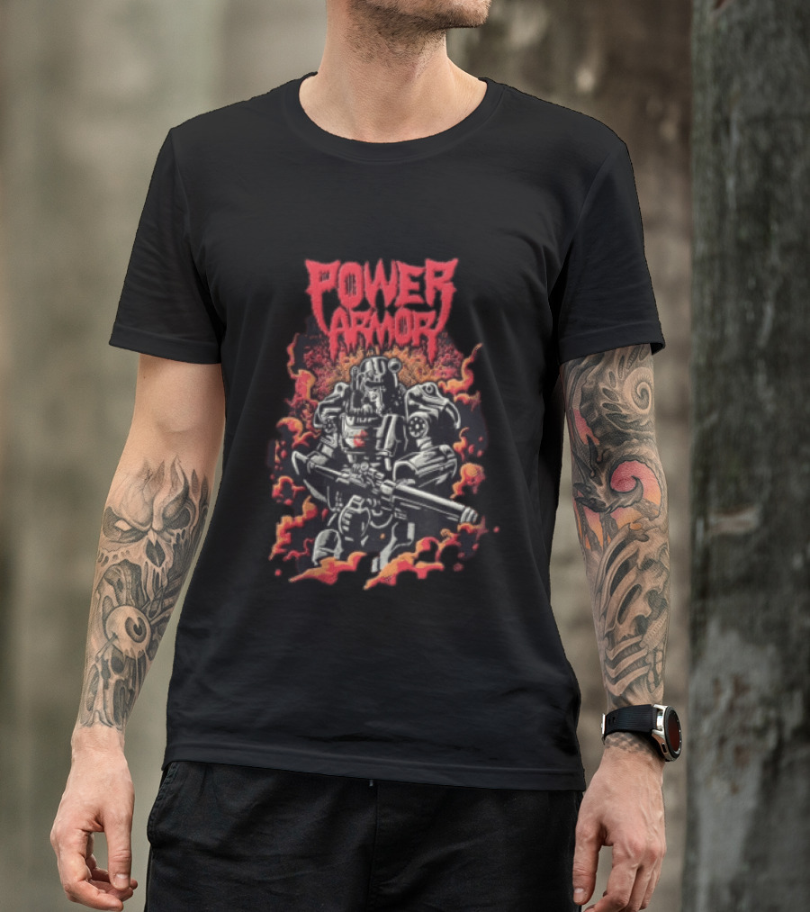 Power Armor Radioactive Fallout Gamer T-Shirt