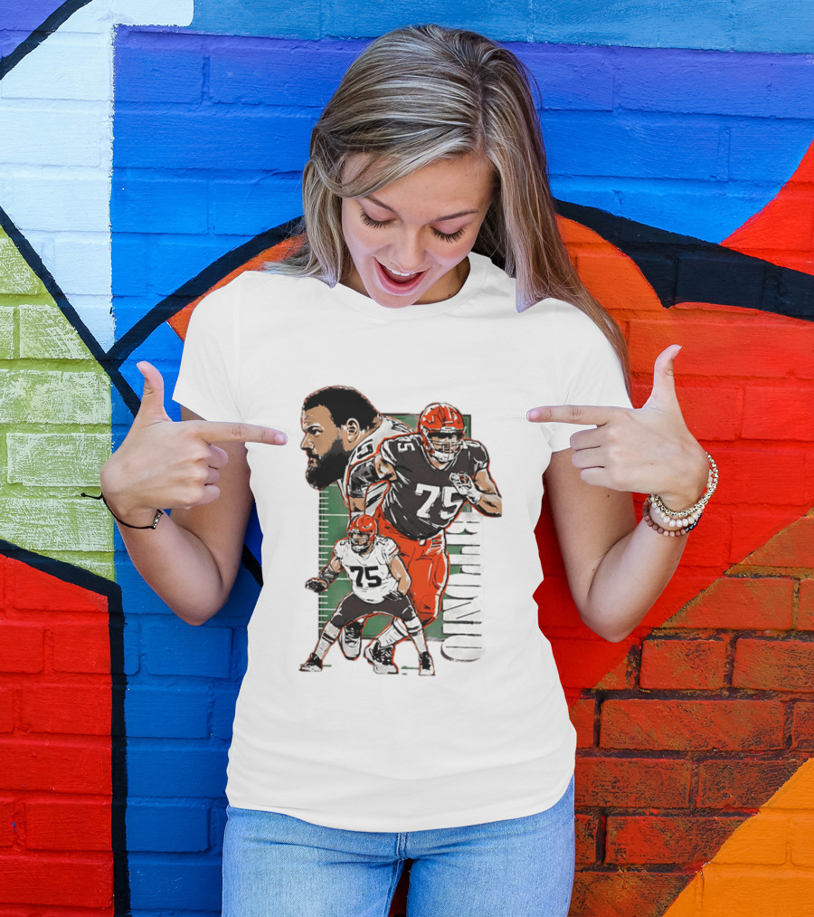 2025 Joel Bitonio Meet And Greet Browns Player Number 75 T-Shirt