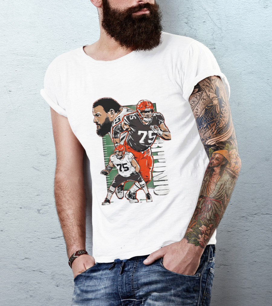 2025 Joel Bitonio Meet And Greet Browns Player Number 75 T-Shirt