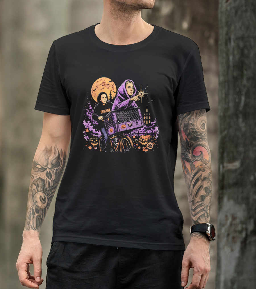 Caitlin Clark Sophie Cunningham Bicycle Halloween Movie Scene T-Shirt