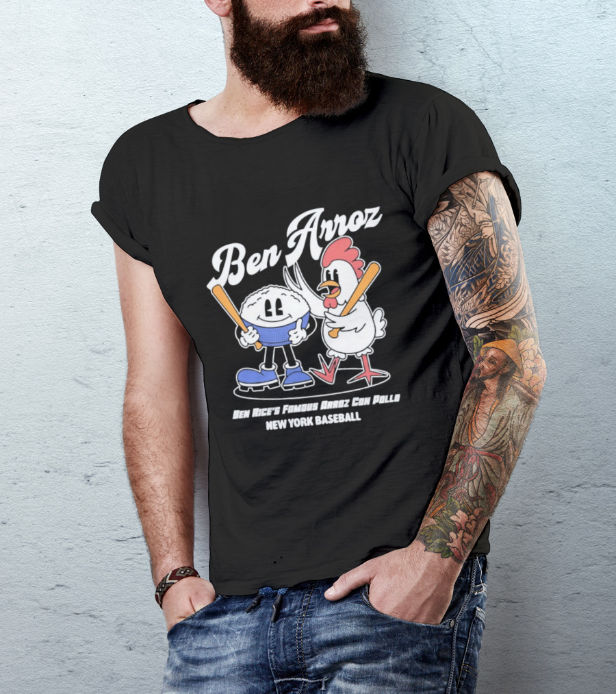 Ben Arroz New York Baseball Ben Rices Friends Arroz Con Pollo T-Shirt