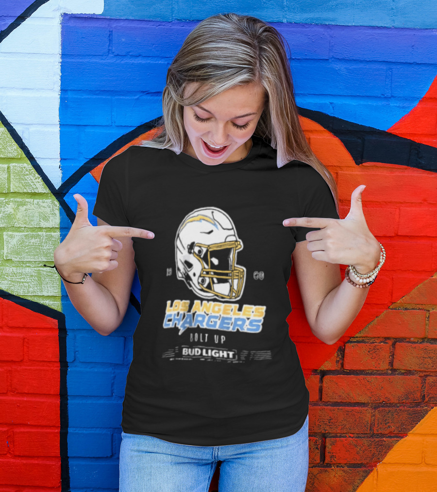 Los Angeles Chargers Bolt Up Bud Light Football 1960 T-Shirt