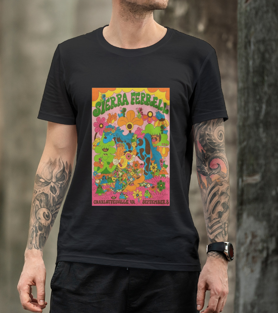 Sierra Ferrell Concert September 8 Charlottesville VA Psychedelic Floral T-Shirt