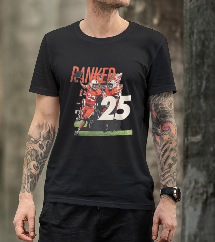 Virginia Cavaliers NCAA College Football Ranked 25 Team Players Celebration T-Shirt