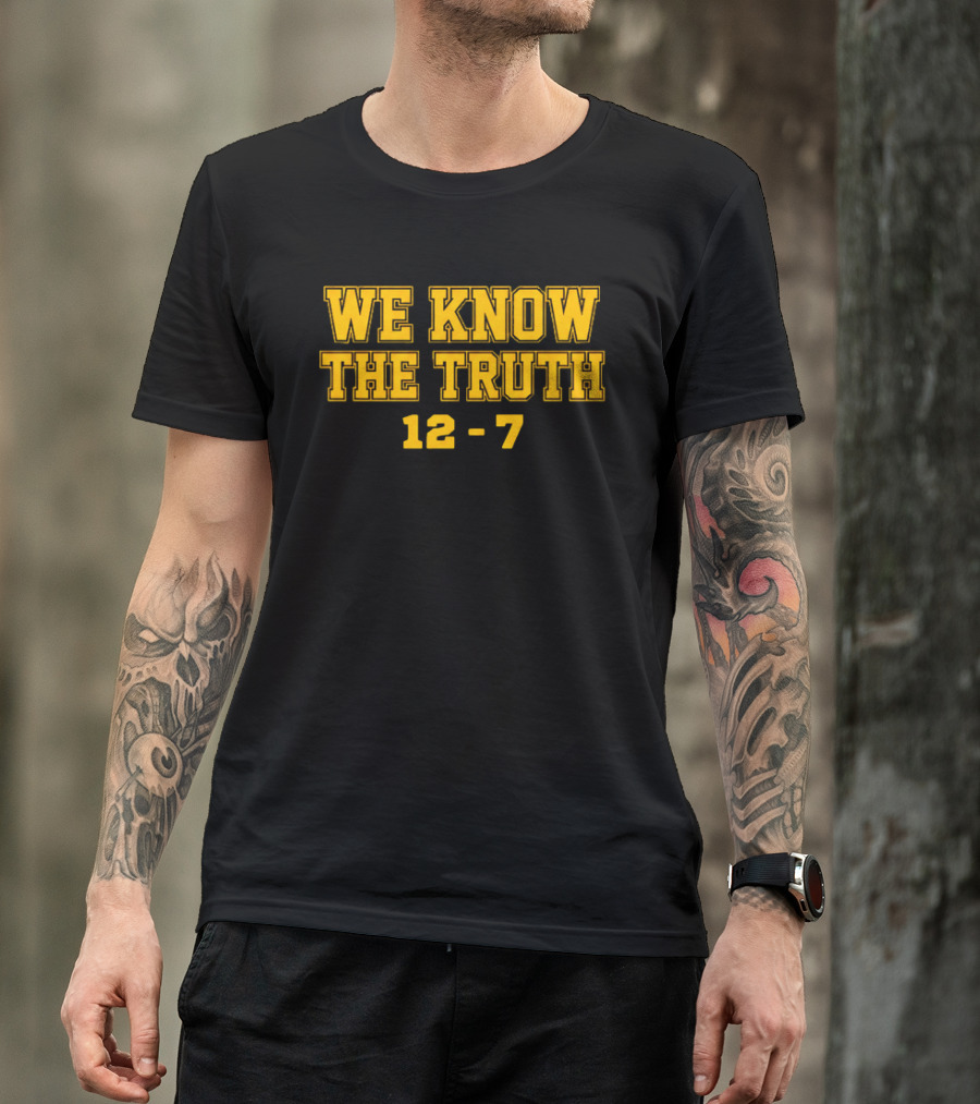We Know The Truth 12 7 Bold Yellow Sports T-Shirt