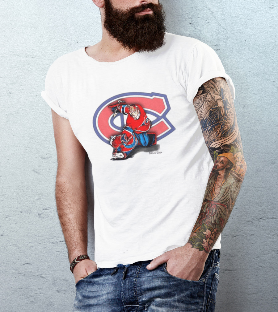 Montreal Canadiens Mathieu Garon NHL Hockey Goalie Player Image T-Shirt